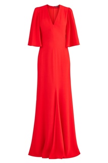 Длинное красное платье Alexander McQueen