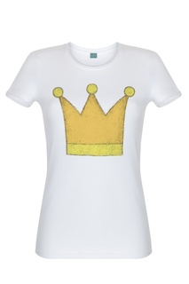 Белая футболка с короной Lisa&Leo