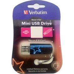 Флеш-диск Verbatim 32Gb Mini Neon Edition Blue (49389)