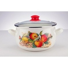 Кастрюля эмалированная 5.1 л Interos Яблоки 5.1л 15199