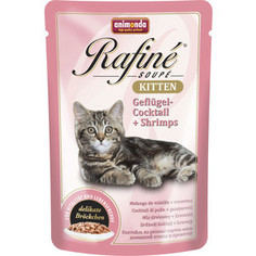 Паучи Animonda Rafine Soup Kitten с мясом домашней птицы и креветками для котят 100г (83651)