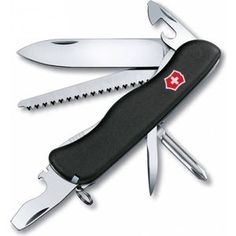 Нож перочинный Victorinox Trailmaster 0.8463.3 (с фиксатором лезвия, 12 функций, черный)