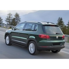 Пороги Black new Rival для Volkswagen Tiguan (2007-2011 / 2011-2017), 173 см, алюминий, F173ALB.5802.2