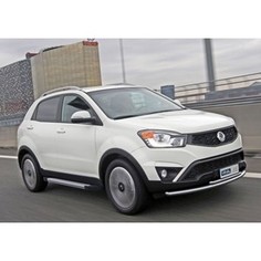 Пороги Silver new Rival для SsangYong Actyon (2010-2013 / 2013-н.в.), 173 см, алюминий, F173AL.5303.2