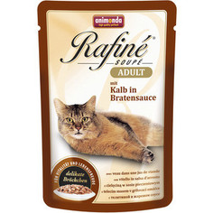 Паучи Animonda Rafine Soup Adult с телятиной в жареном соусе для кошек 100г (83656)