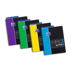 Тетрадь Oxford SOS Notes ACTIVEBOOK A4+ PP 80л линейка 1 съем. разделит. спираль двойная