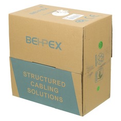 Кабель сетевой UTP, cat.5E, 305м, 4 пары, CCA, одножильный (solid), серый Noname