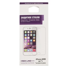 Защитное стекло для экрана REDLINE для Apple iPhone 6/6S, 1 шт [ут000005727]