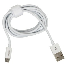 Кабель DEPPA micro USB B (m) - USB A(m), 1.2м, белый [72167]