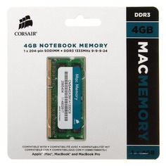 Модуль памяти CORSAIR CMSA4GX3M1A1333C9 DDR3 - 4Гб 1333, SO-DIMM, Mac Memory, Ret