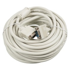 Кабель VGA DB15 (m) - DB15 (m), ферритовый фильтр , 15м, серый [cable15] Noname