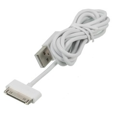 Кабель DEPPA 30-pin (Apple) - USB A(m), 1.2м, белый [72101]
