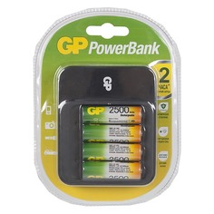 AA Аккумулятор + зарядное устройство GP PowerBank PB550GS250, 4 шт. 2450мAч