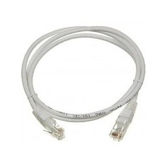 Кабель Патч-корд LANMASTER UTP, вилка RJ-45, вилка RJ-45, кат.5е, ПВХ, 1м, серый [twt-45-45-1.0-gy]