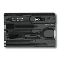 Швейцарская карта Victorinox SwissCard Classic (0.7133.T3) черный полупрозрачный коробка подарочная