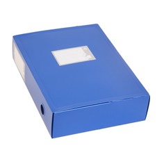 Короб архивный вырубная застежка Бюрократ -BA100/08BLUE пластик 0.8мм корешок 100мм 330х245мм синий