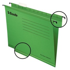 Папка подвесная Esselte Pendaflex Plus Foolscap 90337 зеленый (упак.:25шт)