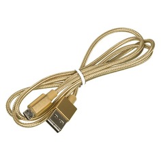 Кабель BURO Reversible Braided, micro USB B (m) - USB A(m), 1м, золотистый [bhp microusb 1m braided]