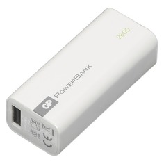 Внешний аккумулятор GP Portable PowerBank 1C02AWE, 2600мAч, белый [gp1c02awe-2crfb1]