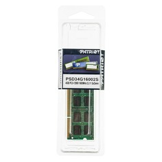 Модуль памяти PATRIOT PSD34G16002S DDR3 - 4Гб 1600, SO-DIMM, Ret Патриот