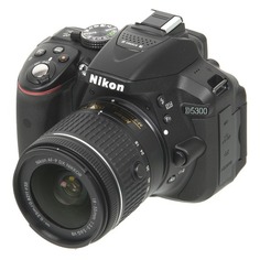 Зеркальный фотоаппарат NIKON D5300 kit ( AF-P 18-55mm f/3.5-5.6VR), черный