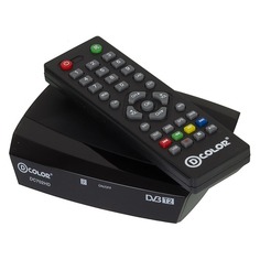 Ресивер DVB-T2 D-COLOR DC702HD, черный