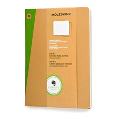 Блокнот Moleskine EVERNOTE XLarge 190х250мм обложка картон 120стр. линейка бежевый (2шт)