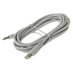 Кабель-удлинитель USB2.0 HAMA H-53726, USB A(m) - USB A(f), 2.5м, серый [00053726]