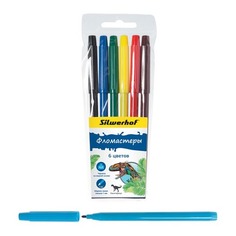 Фломастеры Silwerhof 877065-06 Динозавры 7.8мм 141мм Невентилируемый 6цв. пакет с европодвесом