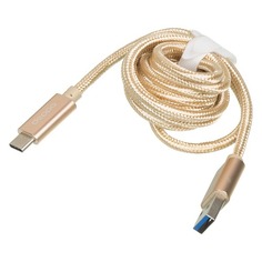 Кабель DEPPA USB Type-C (m) - USB 3.0 A(m), 1.2м, золотистый [72250]