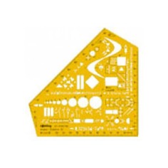 Шаблон электроинжинерный Rotring Studio S0238591 пластик 162x106x1мм желтый 1:1