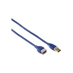 Кабель-удлинитель USB3.0 HAMA USB 3.0 A(m) - USB 3.0 A(f), GOLD , 1.8м, синий [00039674]