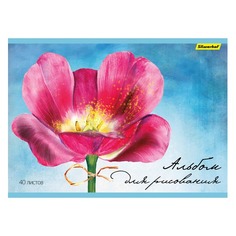Альбом для рисования Silwerhof 911153-74 40л. A4 Акварельный цветок 2диз. мел.картон офс.лак склейка
