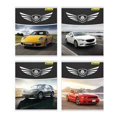 Тетрадь Silwerhof 811512-55 40л. клет. A5 Скорость дорог 4диз. картон вод.лак скрепка