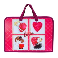 Папка для тетрадей Silwerhof 671919 От всего сердца A4 340х245х40мм 1отд. пластик на молнии руч.тесь