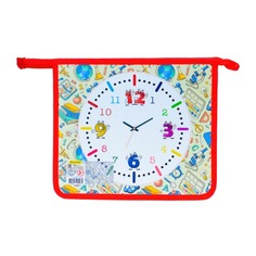 Папка для тетрадей Silwerhof 671901 Часы A5 240х205х40мм 1отд. пласт./лам.карт. на молнии