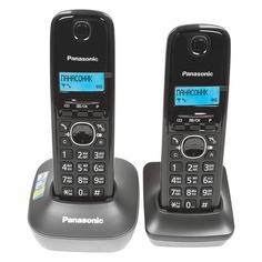 Радиотелефон PANASONIC KX-TG1612RUH, темно-серый