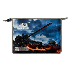 Папка для тетрадей Silwerhof 671910 Танк A4 340х245х40мм 1отд. пласт./лам.карт. на молнии