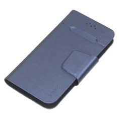 Чехол (флип-кейс) DEPPA Wallet Fold, для универсальный 4.3-5.5&quot;, синий [87009]