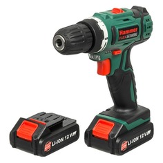 Дрель-шуруповерт HAMMER Flex ACD125Li, с двумя аккумуляторами [356041]