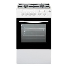 Газовая плита BEKO FCSS 42014 FW, электрическая духовка, белый