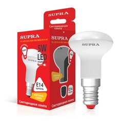 Лампа SUPRA SL-LED-ECO-R50-N, 5Вт, 400lm, 25000ч, 3000К, E14, 1 шт. [10231]