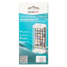 Защитное стекло для экрана ONEXT 3D для Apple iPhone 8 Plus, 1 шт, белый [41390]