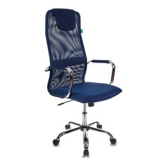 Кресло руководителя БЮРОКРАТ KB-9, на колесиках, сетка, синий [kb-9/db/tw-10n]