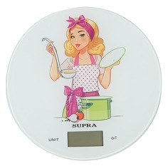 Весы кухонные SUPRA BSS-4602, белый/рисунок
