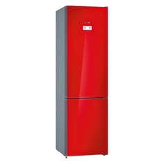 Холодильник BOSCH KGN39JR3AR, двухкамерный, красное стекло