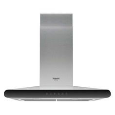 Вытяжка каминная Hotpoint-Ariston HHC 6.7F LT X серебристый/черный управление: кнопочное (1 мотор)