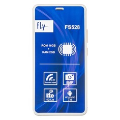 Смартфон FLY Memory Plus FS528, золотистый