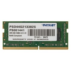 Модуль памяти PATRIOT PSD44G213382S DDR4 - 4Гб 2133, SO-DIMM, Ret Патриот