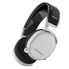 Наушники с микрофоном STEELSERIES Arctis 7, мониторы, радио, белый [61464]